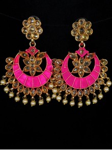 Reverse Ad Earrings With Meenakari Work